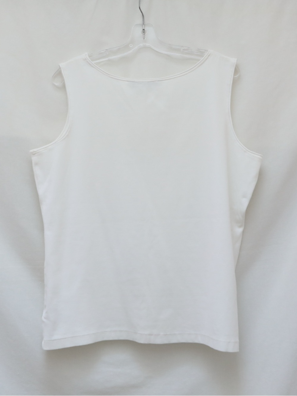 Tommy Hilfiger white stretch top plus size tank 1X casual slim fit cotton blend - Picture 5 of 5